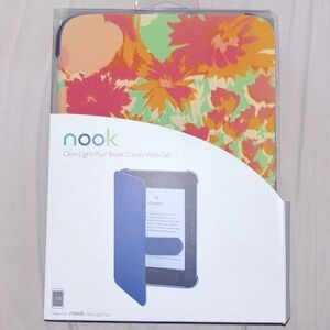 Nook Glowlight Plus Book Cover with Tab "Vibrant Meadow Yellow" Design Brand New